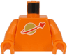 Torso with Classic Space Logo High on Torso Pattern, Inside with Ribs (second reissue) / Orange Arms / Orange Hands