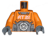 Torso Exo-Force with 'AT.01' Pattern / Orange Arms / Dark Bluish Gray Hands