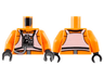 Torso SW Rebel Pilot with Printed Back Pattern / Orange Arms / Black Hands