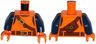 Torso Top with Belts, Bag on Back Pattern / Dark Blue Arms / Orange Hands