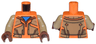 Torso Jacket with Dark Tan Panels over Dark Azure Shirt Pattern / Dark Tan Arms / Reddish Brown Hands