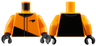 Torso Racing Suit with Black Collar, McLaren Logo, Triangle Panel and Back Pattern / Orange Arms / Black Hands