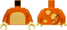 Torso with Bright Light Yellow Stomach, Tail and Spots on Back Pattern / Orange Arms / Bright Light Yellow Hands