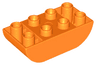 Duplo, Brick 2 x 4 Slope Curved Inverted Double