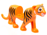 Cat, Friends Style, Large with 2 x 2 Cutout (Tiger) with Black Stripes, Coral Nose, White Eye Patches and Muzzle Pattern (Disney Rajah)