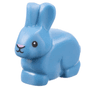 Bunny / Rabbit with Black Eyes with White Pupils, Bright Pink Nose Pattern