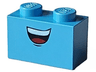 Brick 1 x 2 with Open Mouth Smile with Top Teeth and Red Tongue, Chin Dimple Pattern (Cars Guido)