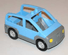 Duplo Car with 2 Studs on Roof, Dark Bluish Gray Base