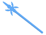 Minifigure, Weapon Pike with 4 Side Blades