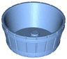 Container, Barrel Half Large with Axle Hole
