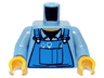 Torso Mechanic Overalls with Silver Wrenches and Fasteners, Yellow Pen, and Black Undershirt Pattern / Medium Blue Arms / Yellow Hands