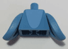 Torso Bright Light Blue Parabola Shaped Center Panel Pattern (Shark Suit) / Medium Blue Fins