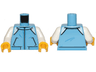 Torso Jacket with Pockets, White Shoulders, and Waistband and Collar with Blue Stripes Pattern / White Arms / Yellow Hands