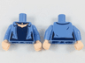 Torso Female Jacket over Dark Blue Shirt and Necklace, Light Nougat Neck Pattern / Medium Blue Arms / Light Nougat Hands