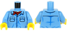 Torso Shirt with 2 Pockets with Blue Buttons, Red Bandana, Light Nougat Neckline Pattern / Medium Blue Arms / Yellow Hands