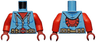 Torso Spider-Man Costume 7 Hoodie and Dark Tan Spider Belt Pattern / Red Arms / Dark Red Hands