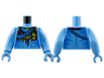 Torso Na'vi with Blue Markings and Sash, Magenta and Yellow Feathers Mantle and Necklace, and Silver Spots Pattern / Medium Blue Arms Long / Medium Blue Hands