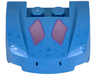 Vehicle, Mudguard 3 x 4 x 1 2/3 Curved Front with Metallic Light Blue Spots and Metallic Pink Diamonds Pattern (Frozen Bruni)