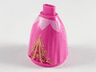 Mini Doll Skirt Long Full with Magenta Triangle and Gold Filigree Pattern (Aurora)