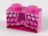 Brick 1 x 2 with Dress Ruffles and Magenta Ribbons Pattern