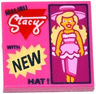 Tile 2 x 2 with Doll and 'MALIBU Stacy WITH NEW HAT!' Pattern