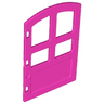 Duplo Door / Window Pane 1 x 4 x 4 with 4 Different Size Panes and Curved Top
