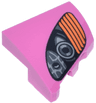 Wedge 2 x 2 x 2/3 Left with Black, Silver and Dark Silver Headlights and Orange Blinker Pattern