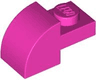 Slope, Curved 2 x 1 with Recessed Stud