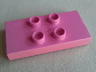 Duplo Tile, Modified 2 x 4 x 1/2 (Thick) with 4 Center Studs