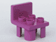 Duplo, Furniture Chair with 4 Studs and Squared Back