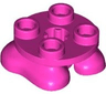 Legs with Plate Round 2 x 2 and Axle Hole - 2 Feet