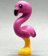 Bird, Flamingo, Friends Style with Molded Bright Light Orange Legs and Printed Black Eyes and Beak Pattern
