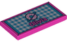 Tile 2 x 4 with 'Olivia' and Beach Towel Pattern