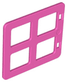 Duplo Door / Window Pane 1 x 4 x 3 with 4 Same Size Panes Square Corners