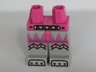 Hips and Light Bluish Gray Legs with Silver Mechanical Belt with Hearts, Riveted Knees and Feet Pattern