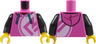 Torso Hoodie with Medium Azure Drawstrings and White Circle with Symbol over Dark Red Shirt Pattern / Black Arms / Yellow Hands