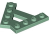 Wedge, Plate A-Shape with 2 Rows of 4 Studs