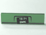 Tile 1 x 4 with White '19-71 SMK' on Black Background Pattern