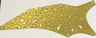 Cloth Wing Triangle 27 1/2 x 11 Left with Gold Scales Pattern