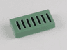 Tile 1 x 2 with Black Grille Lines Thin with Light Bluish Gray Outline Pattern
