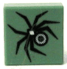 Tile 1 x 1 with HP Black Spider Pattern