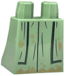 Lower Body, Skirt with Robe Ends with Black and Dark Green Folds and Dark Tan Dirt Stains Pattern
