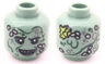 Minifigure, Head Alien with PotC Hadras Sunken Eyes, Teeth and Marine Growth Pattern