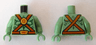 Torso Alien with Muscles Outline, Scales, Belts and Medallion Pattern / Sand Green Arms / Sand Green Hands