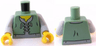 Torso Castle Kingdoms Peasant Vest over Light Bluish Gray Shirt Pattern / Light Bluish Gray Arms / Yellow Hands