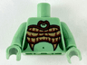 Torso Medusa Entwined Snakes, Scales and Fangs Bra Pattern / Sand Green Arms / Sand Green Hands