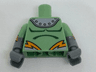 Torso Shoulder Armor with Rivets and Orange Lightning Pattern / Dark Bluish Gray Arms with Molded Sand Green Short Sleeves and Printed Atoms and Orange Stripes Pattern / Dark Bluish Gray Hands