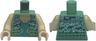 Torso Dark Blue, Dark Turquoise, and Silver Pixelated Camouflage Vest with Belt and Buckle, Tank Top Pattern / Light Nougat Arms / Light Nougat Hands