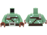 Torso Pixelated Dark Brown Strap and Belt with Silver Buckle and Shoulder Guard Pattern / Sand Green Arms / Reddish Brown Hands