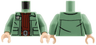 Torso Jacket, Dark Red Shirt, Dark Orange Belt, Silver Badge and Buckle Pattern / Sand Green Arms / Light Nougat Hands